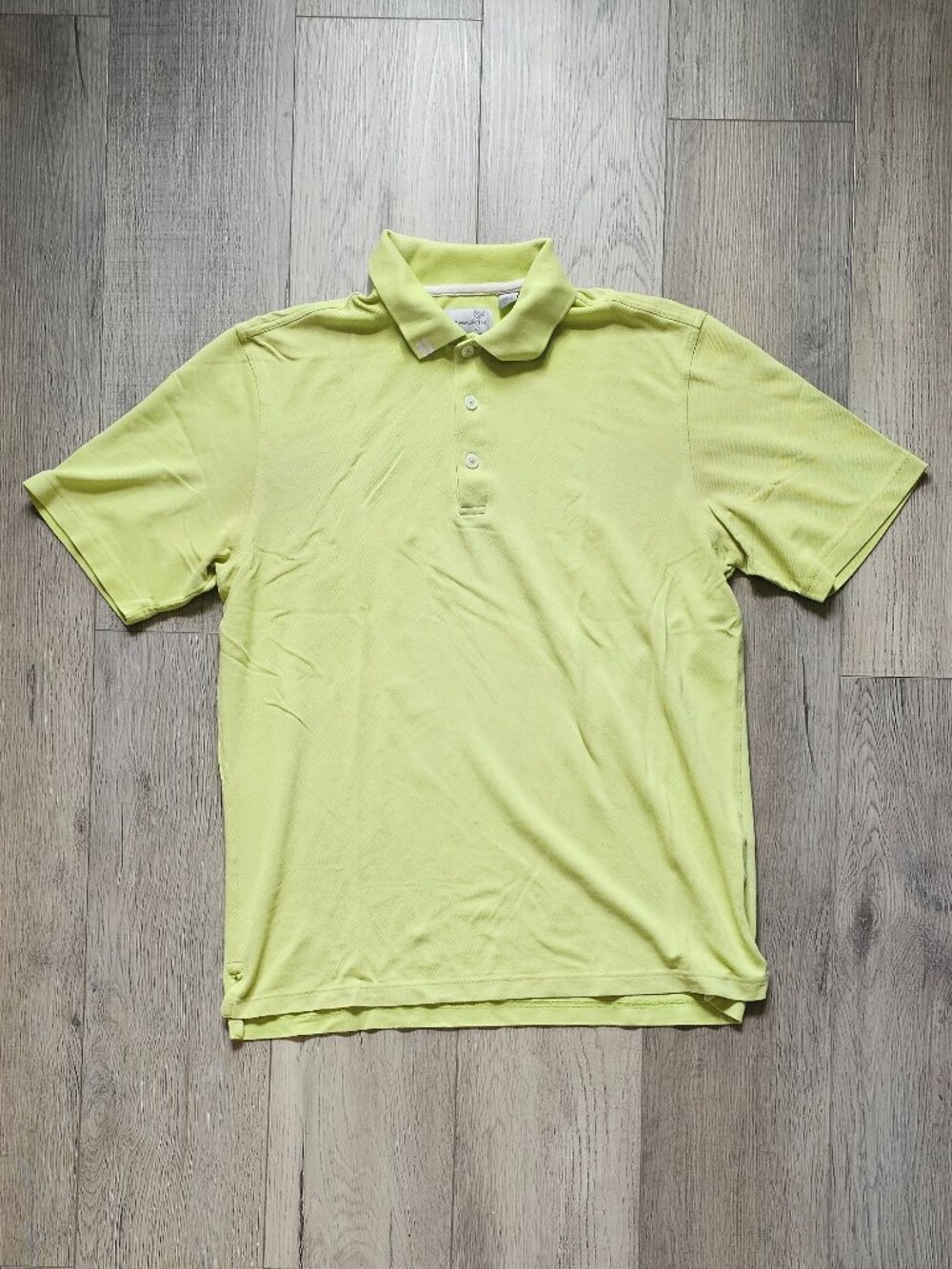 Ashworth Mens Short Sleeve Golf Polo Shirt Lime Green Size Medium